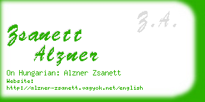 zsanett alzner business card